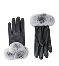 Load image into Gallery viewer, Leather Fluffy Gloves