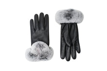 Load image into Gallery viewer, Leather Fluffy Gloves